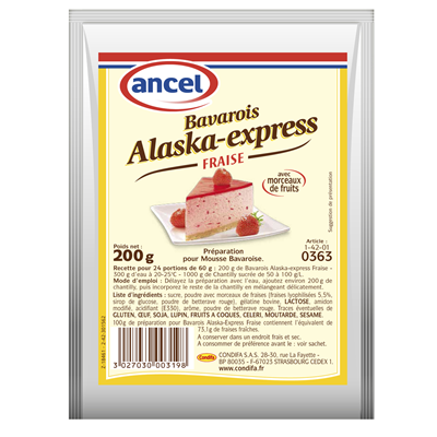 Ancel Bavarois Alaska Express fraise 200g