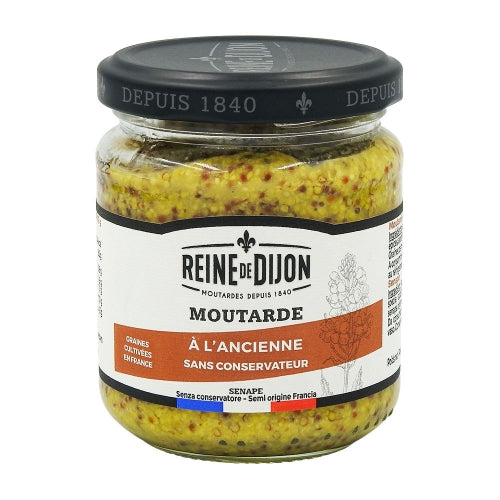 Moutarde à l'ancienne pot 190g Reine de Dijon