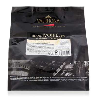 Valrhona Chocolat de couverture blanc 35 % Ivoire 1 kg