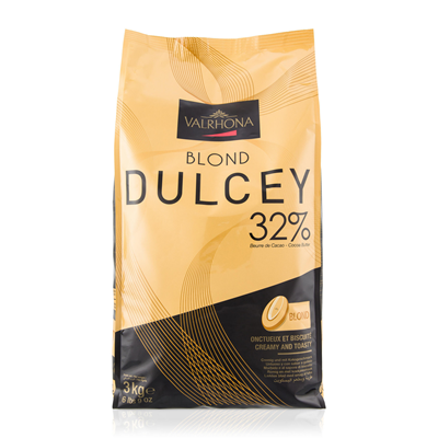 Valrhona Fève de chocolat blond 32 % Dulcey 3 kg