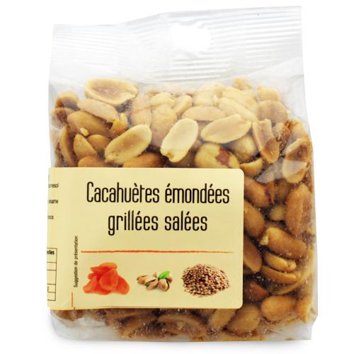 Arachides blanches grillées salées paquet 200g