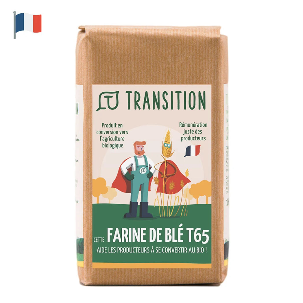 Transition Farine de blé T65, conversion biologique 1kg