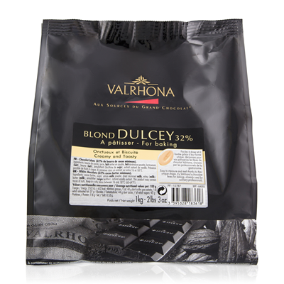 Valrhona Chocolat de couverture blond 32 % Dulcey 1 kg